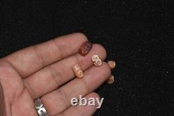 Lot Sale 15 Etched Carnelian Dzi Stone Beads with Stripes over 1500 years Old