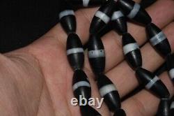 Lot Sale 25 Ancient Natural Agate Stone Bead with Stripe in Very Good Condition