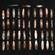 Lot Sale 43 Ancient Banded Agate Stone Beads With Stripes In Good Condition
