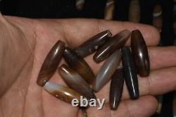 Lot Sale 43 Ancient Banded Agate Stone Beads with Stripes in Good Condition