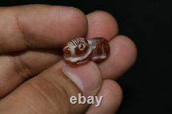 Lot Sale 4 Genuine Ancient Roman Carnelian & Agate Animal Figurine Beads Amulet