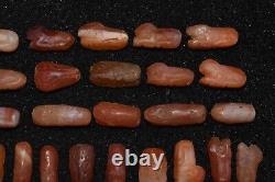 Lot Sale 55 Ancient Near Eastern Carnelian Stone Animal Bead in Good Condition