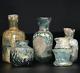 Lot Sale 5 Genuine Ancient Roman Glass Bottles Used For Perfumes And Medicines