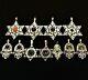 Lot Of 11 Filigree Jewish Pendants Silver 925 Hamsa Necklace Star Of David Charm
