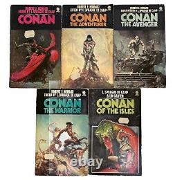 Lot of 19 Vintage CONAN Paperback Books Howard Sprague de Camp PB Sphere 1970's