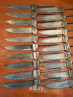 Lot of 20 Handmade Damascus Steel Bavarian-Nicker Blank Blades-Klinge-Messer