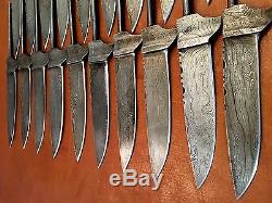 Lot of 20 Handmade Damascus Steel Bavarian-Nicker Blank Blades-Klinge-Messer