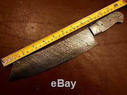 Lot of 2 Handmade Damascus Steel Chef Knife with Spacer-Blank Blade-Kling-B33
