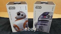 Lot of 2 Star Wars Sphero Disney App-Enabled Droid R2-D2 BB-8 With Droid Trainer