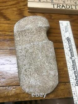 Lot of (2)- Stone Adze / Axe Head Artifact Relic Kalamazoo River Valley Mich