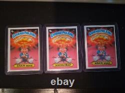Lot of 3 1985 Garbage Pail Kids Adam Bomb (2) Blasted Billy (1) Glossy Back CARD