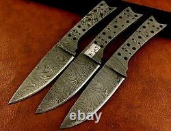 Lot of 3 Handmade Pattern Welded Damascus Steel Blank Blades-Knife-Klinge-B205