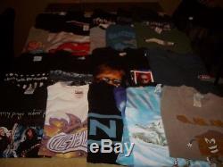 Lot of 40 1970 90s Vintage Band & Concert Tour T SHIRTS Great Collection