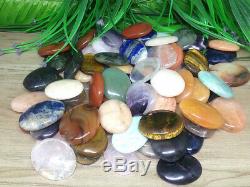 Lot of 50 Mix Worry Stones Crystal Palm Stones Thumb Stones Pocket Stones