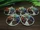 Lot Of 50 Seven Chakra Tree Of Life Pendants Stone Pendants Pd2