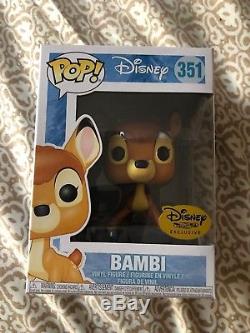 Lot of 5 Funko Pops Bambi Flower and Thumper Flocked Disney Treasures Hot Topic