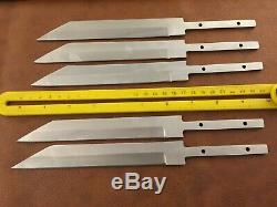 Lot of 5 Handmade 420 High Carbon Steel Knife Blank Blades-Seax Blanks-C44