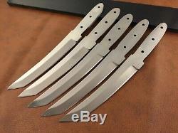 Lot of 5 Handmade 420 High Carbon Steel Tanto Knife Blank Blades-C19
