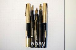 Lot of 5 Vintage pens, 14k nibs, need work, Waterman 56, 52, gorgeous celluloid