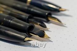 Lot of 5 Vintage pens, 14k nibs, need work, Waterman 56, 52, gorgeous celluloid