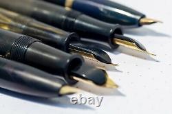 Lot of 5 Vintage pens, 14k nibs, need work, Waterman 56, 52, gorgeous celluloid