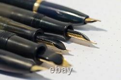 Lot of 5 Vintage pens, 14k nibs, need work, Waterman 56, 52, gorgeous celluloid