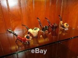 Lot of 5 unsmoked Eric Nording tobacco smoking pipes, freehands