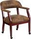 Lot Of 8 Bomber Jacket Brown Traditional Poker Table Chairs