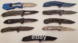 Lot of 9 Kershaw Folding Knives
