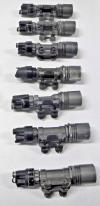 Lot Of 9 Surefire Lights With Rail Mounts