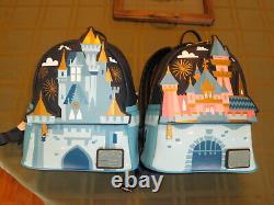 Loungefly Disney Castle Mini Backpack Set of Two Disneyland Disney World New