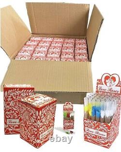 Love Rose Glass Tube Wholesale Case Of 50 Box (36x50) 1800 Ct