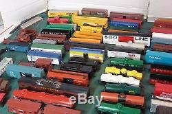 Lrg Collection Of Ho Trains Locomotives Rolling Stock 100 Train Car Lot