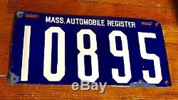 MASS. AUTOMOBILE REGISTER license plates 1903-1906 SIX MA Massachusetts