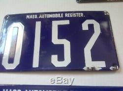 MASS. AUTOMOBILE REGISTER license plates 1903-1906 SIX MA Massachusetts