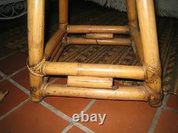 MID Century Modern Bentwood Bamboo Swivel4 Black Chairs Set Of 4