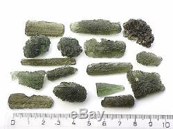 MOLDAVITE CZECH WHOLESALE LOT NATURAL 16PCS = 33.36g #LOT394