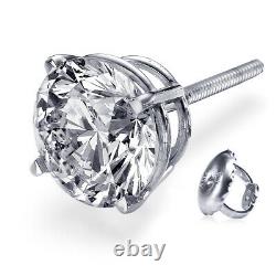 MSRP $3,450 Single Diamond Earring Stud 0.95 Karat I2 White Gold 53531324