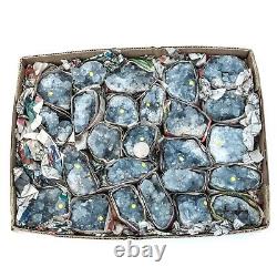 Madagascar Blue Celestite Cluster Flat 2-4 Gemstones Wholesale Lots Bulk Gems