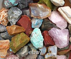 Madagascar Mix -Large 2 3 Rough Rocks for Tumbling Bulk Wholesale 1LB