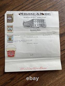 Malone & Hyde Wholesale Grocers Memphis Tn 1920 History Rare Letter Head Invoice