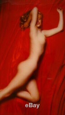 Marilyn Monroe Nude Red Velvet Original Vintage 10 Photographs Lot From Negative