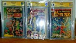 Marvel Comics Fantastic Four 66 67 Warlock 1 1st App LOT CGC SS JOE SINNOTT