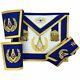 Masonic Blue Lodge Master Mason Apron Set Apron, Collar, Gauntlets (cuffs)