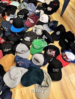 Massive Hat Lot Of 100 Snapbacks Caps Reseller Wholesale Collection Beanies