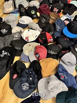 Massive Hat Lot Of 100 Snapbacks Caps Reseller Wholesale Collection Beanies