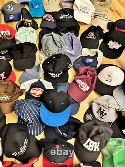 Massive Hat Lot Of 100 Snapbacks Caps Reseller Wholesale Collection Beanies