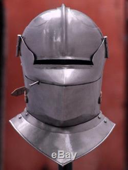 Medieval Knight Tournament Close Armor Helmet 18GA SCA LARP Replica US22