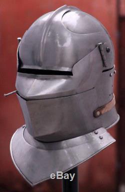 Medieval Knight Tournament Close Armor Helmet 18GA SCA LARP Replica US22