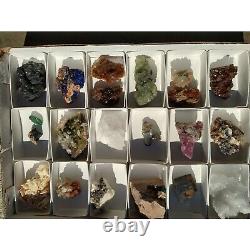 Mineral Collection Lot Of 21 Specimens. Wholesale Moroccan Mineral Flat